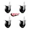 Service Caster 4 Inch Phenolic Wheel Swivel 7/8 Inch Square Stem Caster Set Total Lock Brake SCC-SQTTL20S414-PHS-78-4 - alternate 3